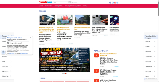 Security scan screenshot of https://jakarta.sigapnews.co.id