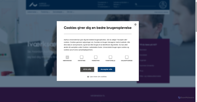 Security scan screenshot of https://au.dk