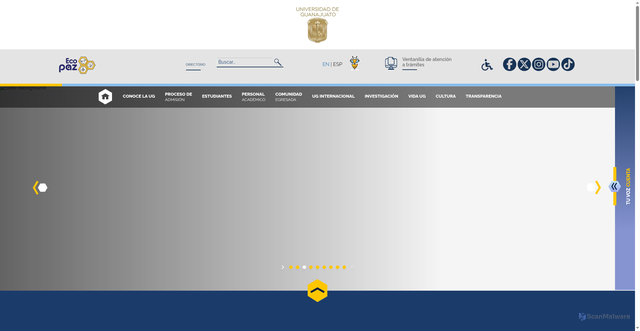 Security scan screenshot of https://ugto.mx