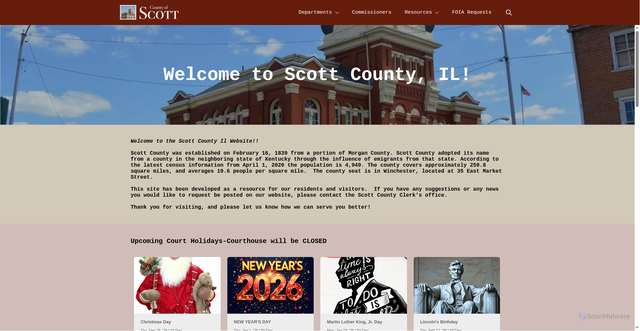 Security scan screenshot of https://scottcoil.gov/