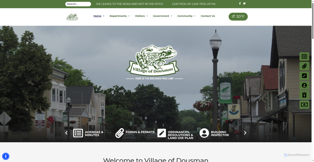 Security scan screenshot of https://villageofdousman.gov/