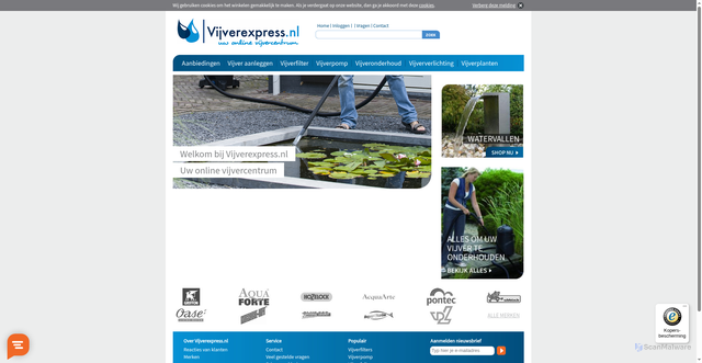 Security scan screenshot of https://www.vijverexpress.nl