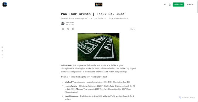 Security scan screenshot of https://www.pgatourbrunch.com/p/pga-tour-brunch-fedex-st-jude-r-2-565