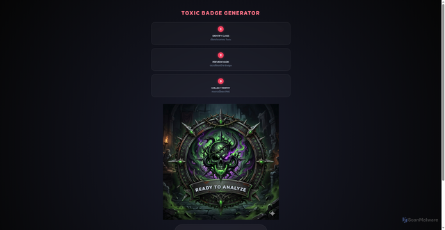 Security scan screenshot of https://toxicbadge-717u682ujh.edgeone.app/