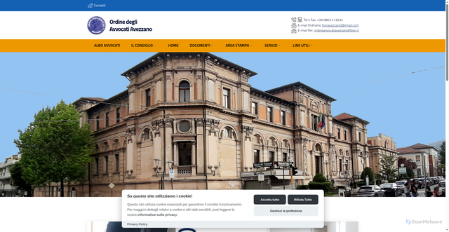 Security scan screenshot of https://www.foroavezzano.it