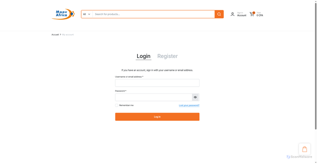 Security scan screenshot of https://depotsvente.com/my-account/