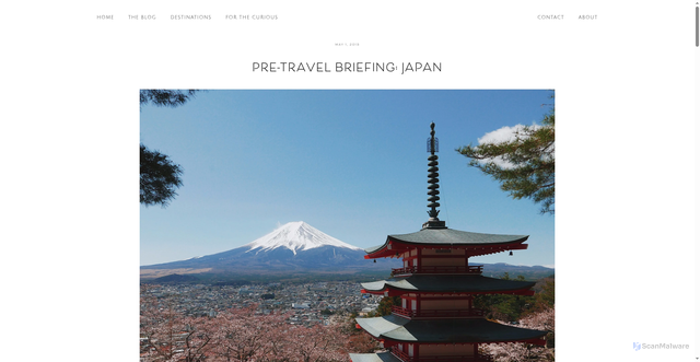 Security scan screenshot of https://thecurioustravel.com/blog/pre-travel-briefing-japan