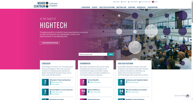 Security scan screenshot of https://connect.mikrocentrum.nl