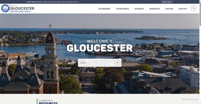 Security scan screenshot of https://gloucester-ma.gov/