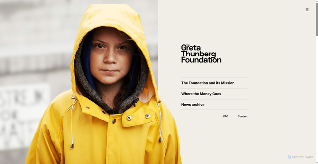 Security scan screenshot of https://thegretathunbergfoundation.org/