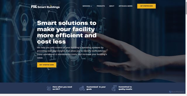Security scan screenshot of https://fsgsmartbuildings.com