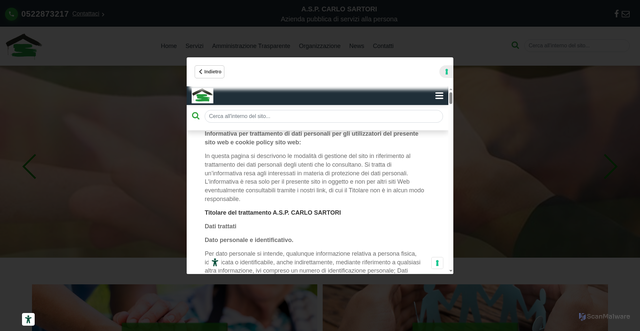 Security scan screenshot of https://www.carlosartori.it/