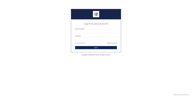 Security scan screenshot of https://i2group.prod.sentinelcloud.com