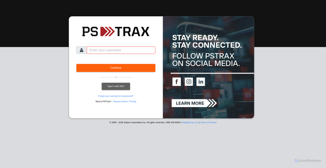 Security scan screenshot of https://app1.pstrax.com