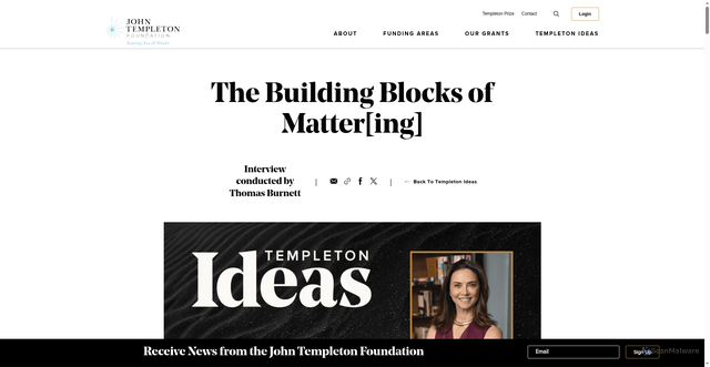 Security scan screenshot of https://www.templeton.org/news/the-building-blocks-of-mattering
