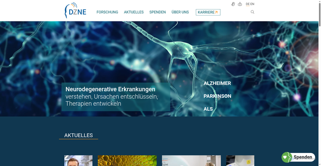 Security scan screenshot of http://www.dzne.de