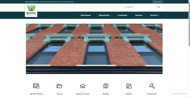 Security scan screenshot of https://whitesidecountyil.gov/