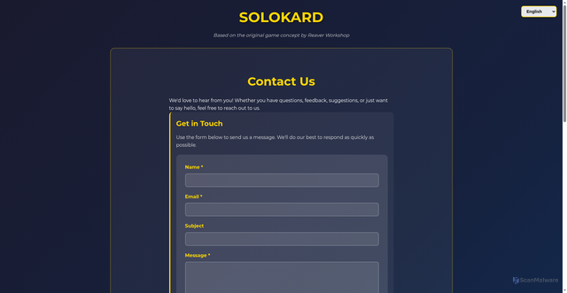 Security scan screenshot of https://solokard-top.pages.dev/contact.html