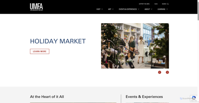 Security scan screenshot of https://umfa.utah.edu/