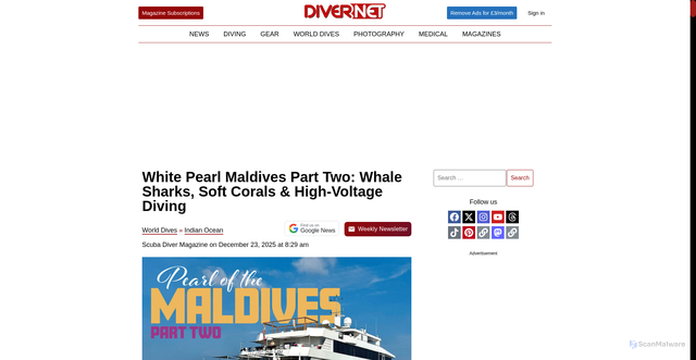 Security scan screenshot of https://divernet.com/world-dives/indian-ocean/white-pearl-maldives-liveaboard-part-two/