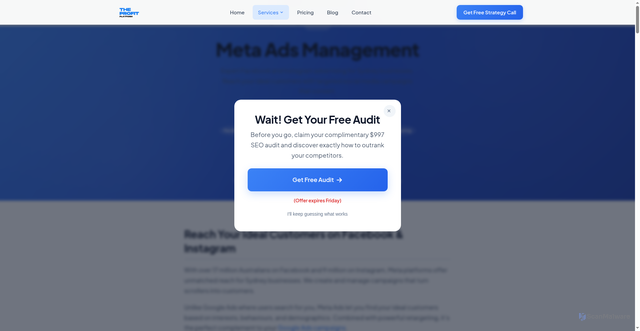 Security scan screenshot of https://theprofitplatform.com.au/services/meta-ads/