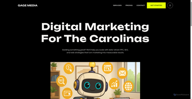 Security scan screenshot of http://gage-media.pages.dev/