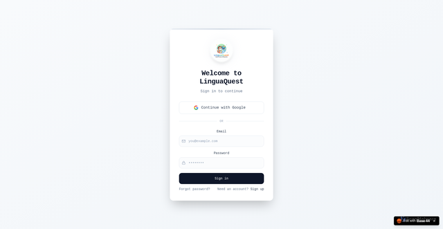 Security scan screenshot of https://lingua-quest-74ff27c9.base44.app/Home