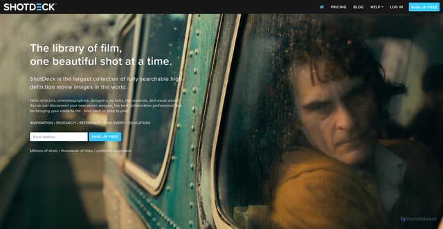 Security scan screenshot of https://shotdeck.com