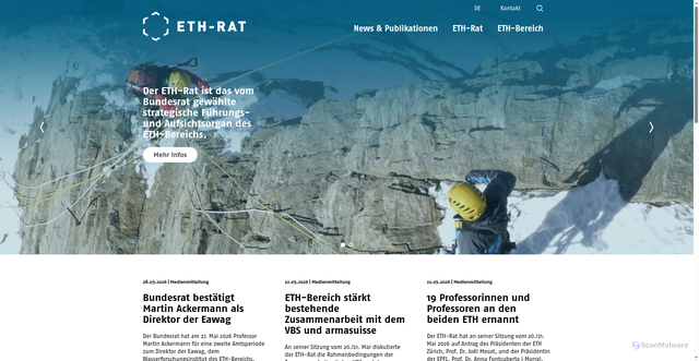 Security scan screenshot of http://www.ethrat.ch