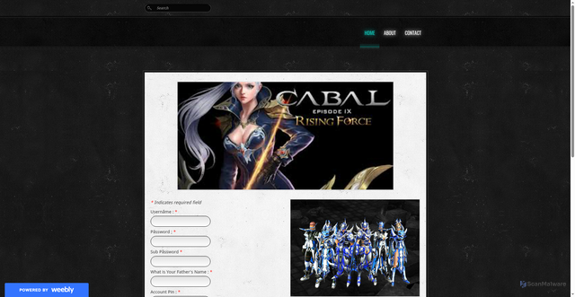 Security scan screenshot of https://cabalepisode12.weebly.com/