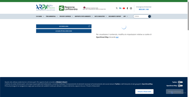 Security scan screenshot of https://www.arpalombardia.it/