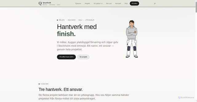 Security scan screenshot of https://qvarfordtmaleri.se