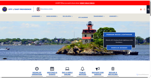 Security scan screenshot of https://eastprovidenceri.gov/