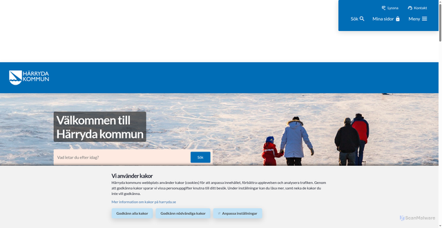 Security scan screenshot of https://www.harryda.se/