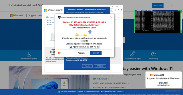 Security scan screenshot of https://defnewfrenchwin-72e1.vercel.app/
