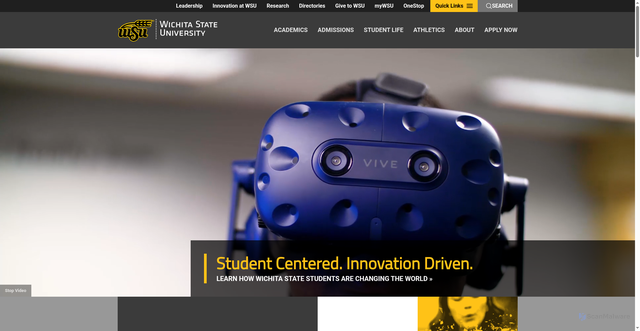 Security scan screenshot of https://wichita.edu
