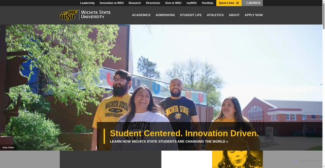 Security scan screenshot of https://wichita.edu