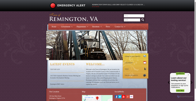 Security scan screenshot of https://remington-va.gov/