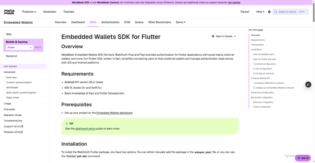 Security scan screenshot of https://metamask-docs-ldkp21iks-consensys-ddffed67.vercel.app/embedded-wallets/sdk/flutter