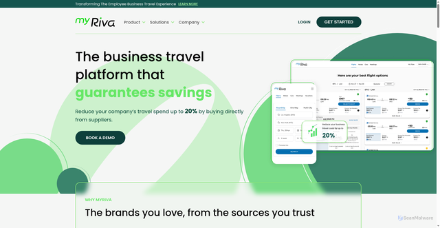 Security scan screenshot of https://www.myriva.com