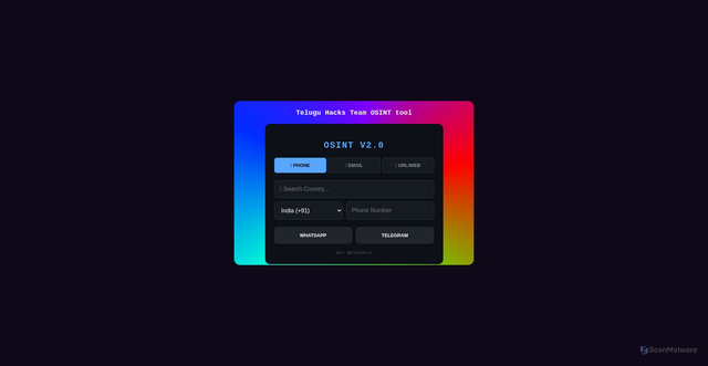 Security scan screenshot of https://osint-tool-telugu-hacks-team-00j6yfgcci.edgeone.app/Osint.html
