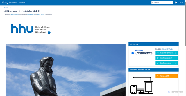 Security scan screenshot of https://wiki.hhu.de