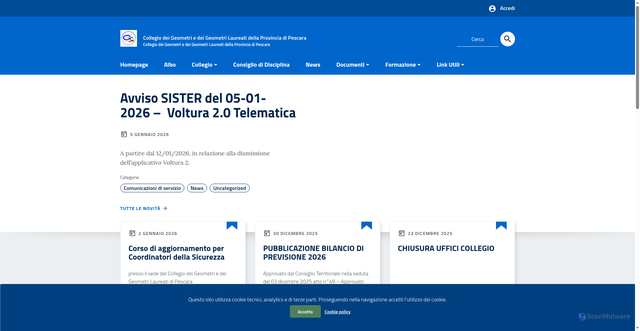 Security scan screenshot of https://www.geompe.it/