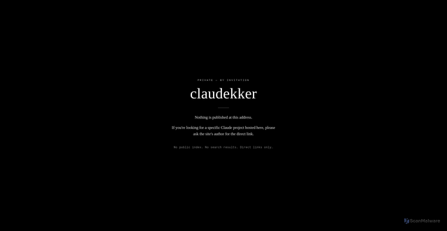 Security scan screenshot of http://claudekker.com/