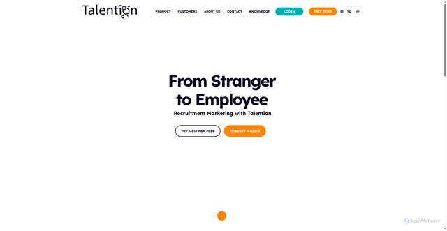 Security scan screenshot of https://talention.com