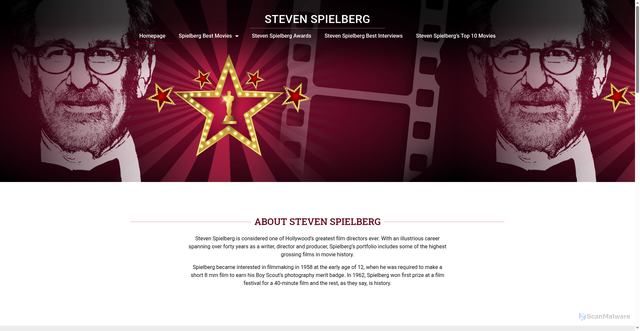 Security scan screenshot of https://www.spielbergfilmarchive.org.il/