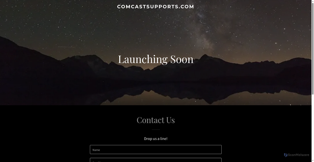 Security scan screenshot of https://comcastsupports.com
