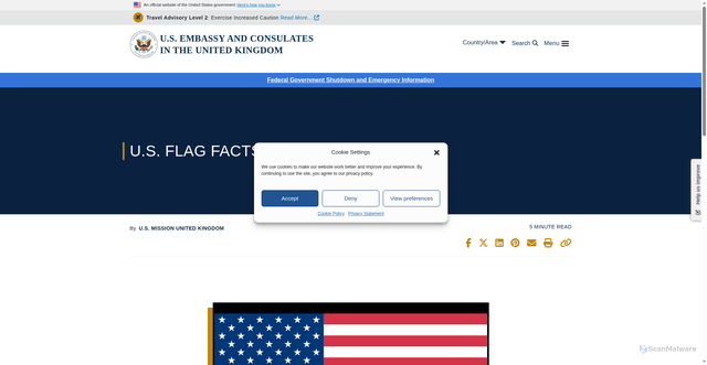 Security scan screenshot of https://uk.usembassy.gov/u-s-flag-facts/