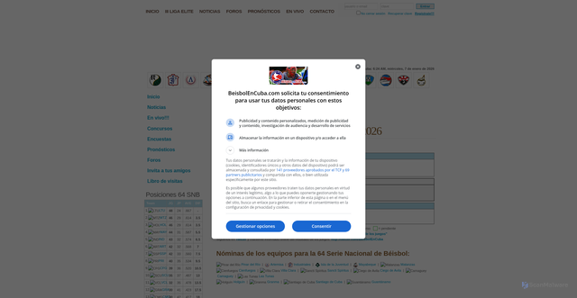 Security scan screenshot of https://beisbolencuba.com