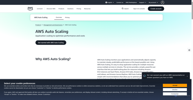 Security scan screenshot of https://autoscaling.ca-central-1.amazonaws.com